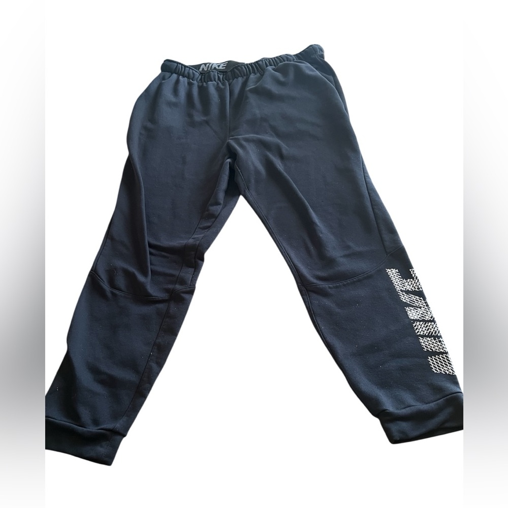 Nike Men’s Black Joggers with White Logo XL